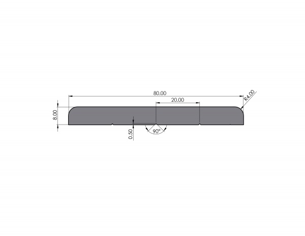 Aluminiumprofil M80x8 E I-Typ